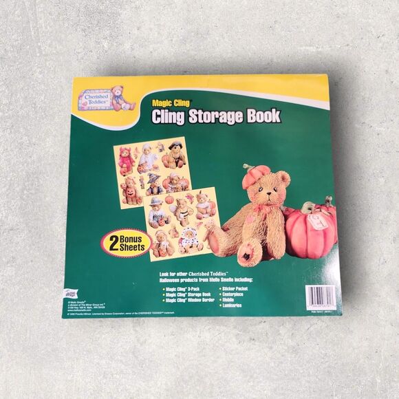 Rare 1999 Cherished Teddies Cling Storage Book Fall & Halloween Window Clings - Picture 2 of 6